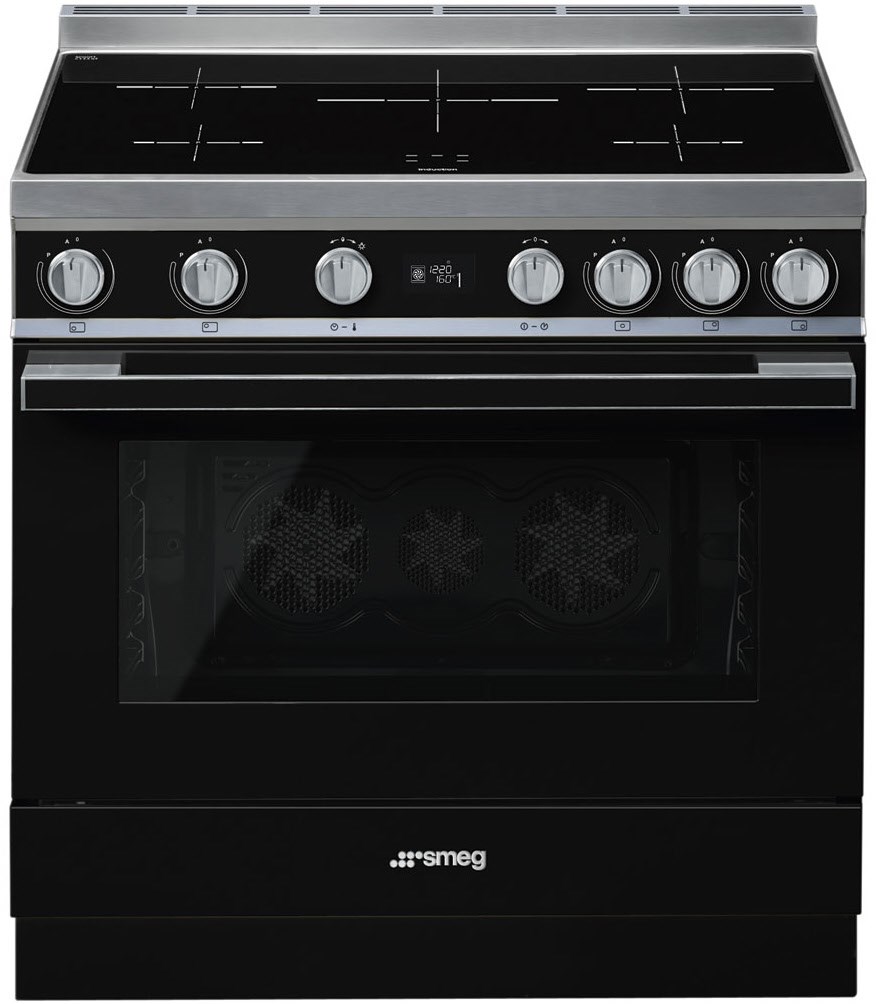 Smeg CPF9IPBL Stand-Elektroherd mit Induktionsfeld schwarz