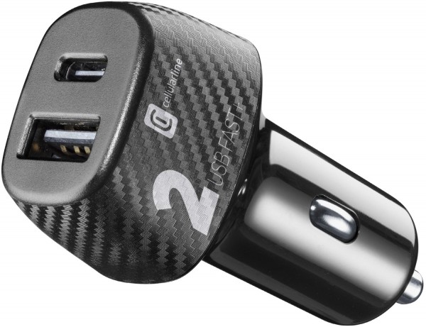 Dual KFZ-Ladegerät USB/USB-C (32W) schwarz