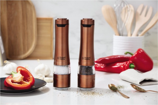 Russell Hobbs Salz & Pfeffer Mühlen Salz-/Pfeffermühle kupfer
