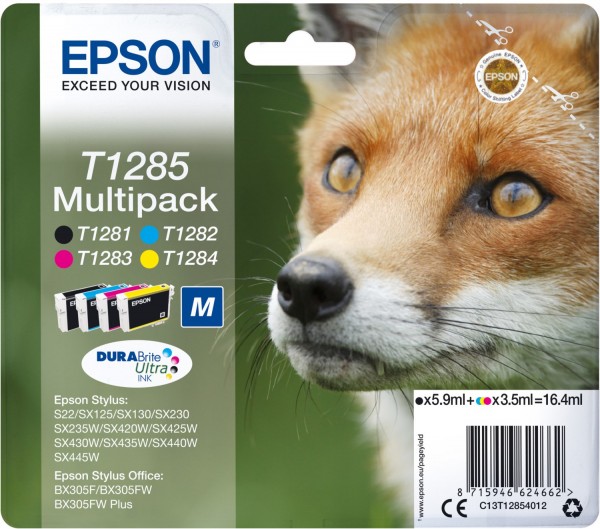 Multipack 4 Farben T1285 DURABrite Tinten-Multipack