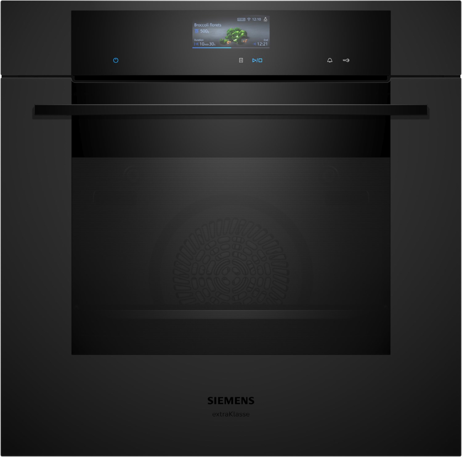 HB776GMM1 Einbaubackofen, 71 l, Pizza-Stufe, pyrolytische Selbstreinigung, 59,4 cm breit, A+, schwarz, iQ700