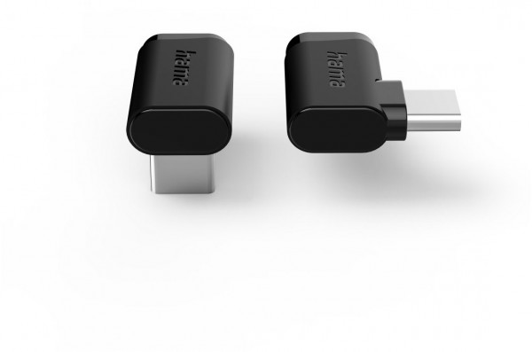 USB-C-Winkeladapter 90° 2er Set schwarz