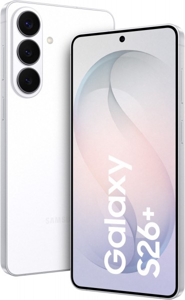 Galaxy S26+ (512GB) Smartphone weiß, 50 MP Kamera, 6,7 Zoll Display, 55 Std. Akku, 5G, Android