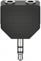 Audio-Adapter 3,5-mm-Stecker>2 x 3,5-mm-Kupplung schwarz