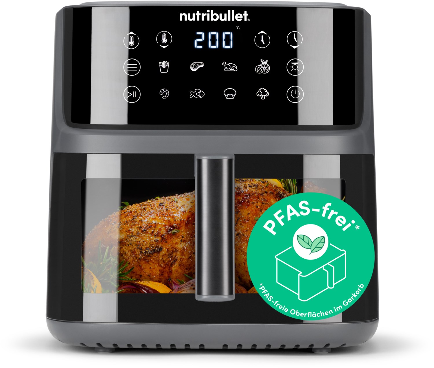 NBA0811DG Crisplite Air Fryer Heißluft-Fritteuse schwarz