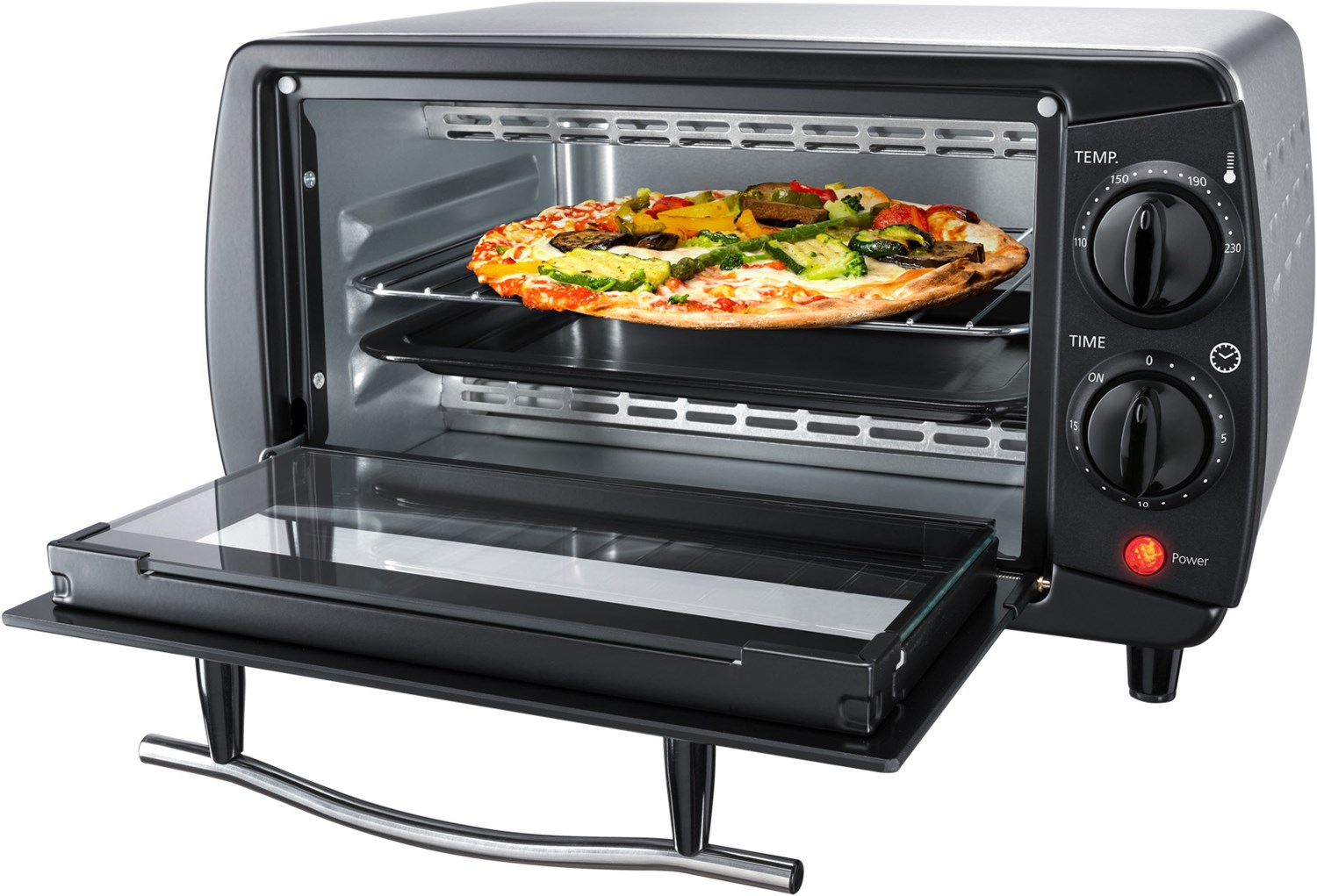 Image of KB 9.2 Mini-Backofen schwarz/edelstahl