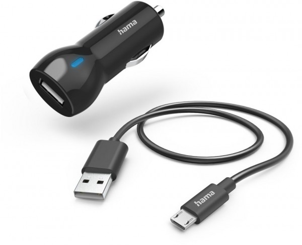 Kfz-Ladeset Micro-USB (12W) schwarz