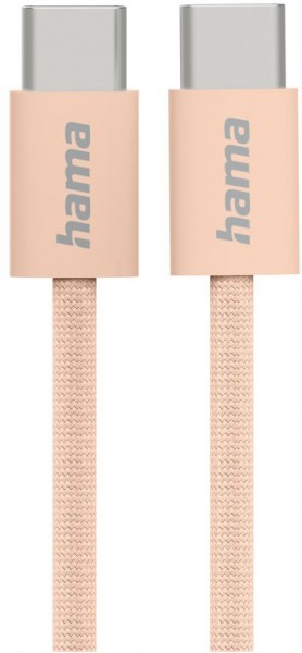 Ladekabel Fabric (1m) USB-C>USB-C orange