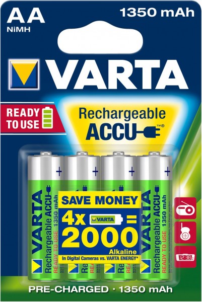 AA 1350mAh 4er Blister Akku
