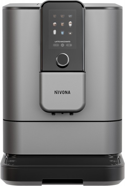 CafeRomatica NIVO 8103 Kaffee-Vollautomat titanium, Cappuccino, Stahl-Kegel-Mahlwerk, 15 bar, 1,8 l