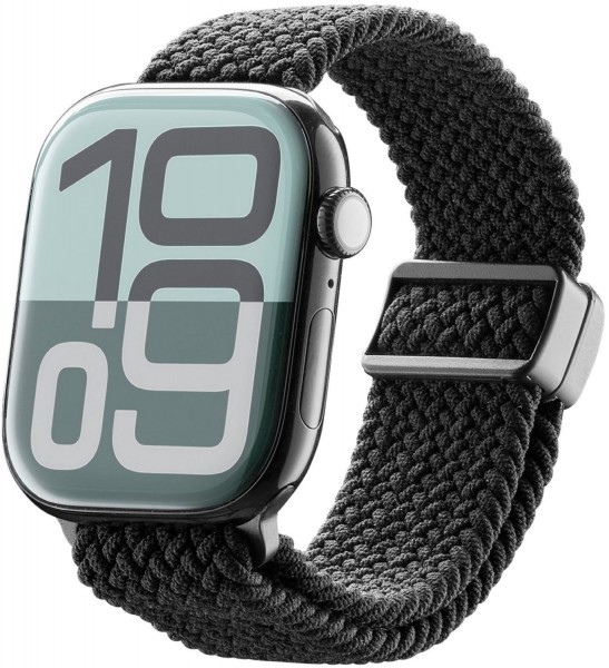 Nylon Soft Band (38/42) Ersatzarmband für Apple Watch 10 38/40/41/42mm schwarz