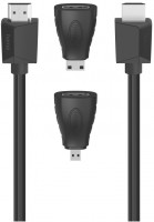 High Speed HDMI-Kabel (1,5m) inkl. 2x HDMI-Adapter