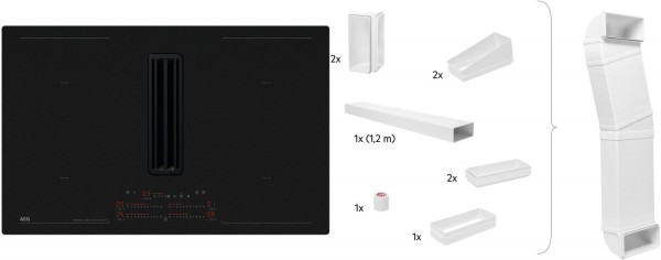 XCD87CSKIT Autark-Induktionsfeld mit Dunstabzug bestehend aus XCD6847CS + M2CKCF01 rahmenlos