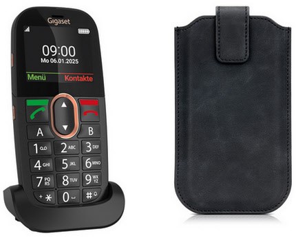 GL695 Seniorenhandy schwarz inkl. Universaltasche