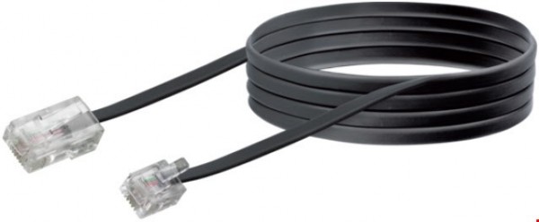 Modem Anschlusskabel (3m) RJ45 Stecker > RJ11 Stecker schwarz