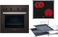 EQ110KS2BB Herdset bestehend aus HE010FBL1+EA64RGNA1E+HZ438201 braun + edelstahl