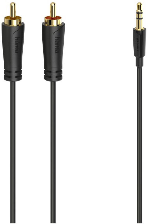 Audio-Kabel (3m) 3,5-mm-Stecker>2 Cinch-Stecker