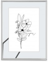 Porträtrahmen Flowers 10x15cm silber