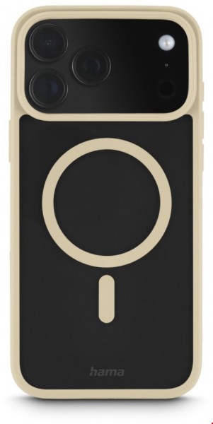 Handyhülle Frame Protect für iPhone 17 Pro Max beige/transparent