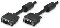 SVGA Kabel HD15 (1,8m) mit Ferritkernen schwarz
