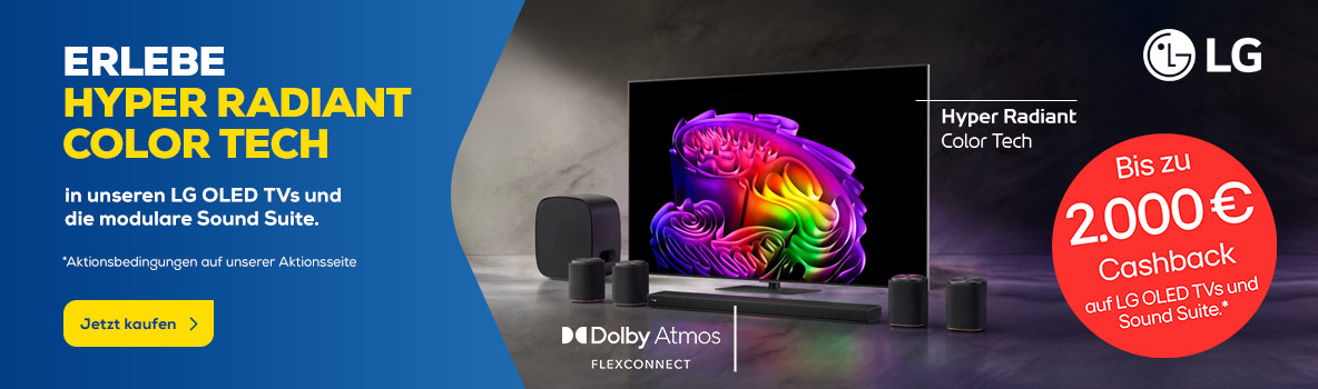 LG OLED‑TV und die modulare Sound Suite Angebote &ndash; bis zu 2.000 &euro; Cashback f&uuml;r dein Zuhause