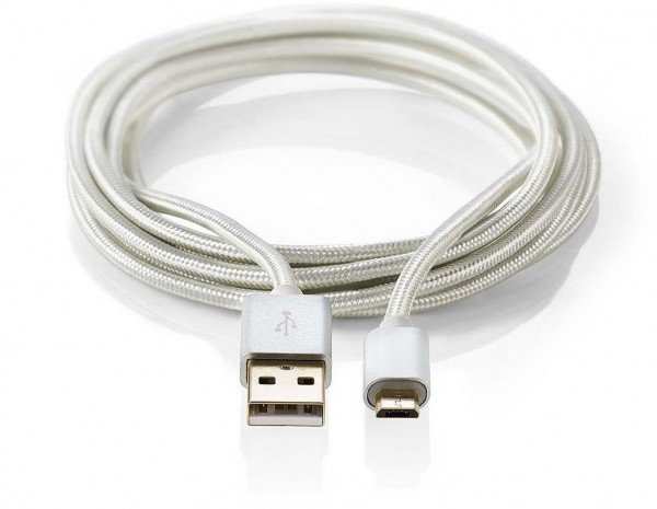 CCTB60500AL30 USB 2.0-Kabel (3m) aluminium A-Stecker>Micro-B-Stecker