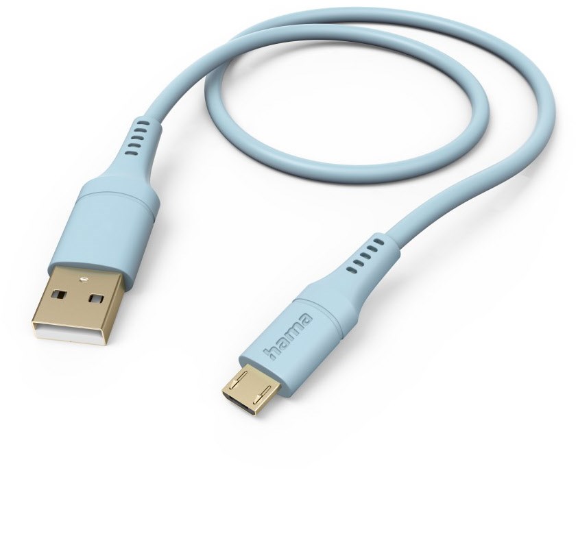 Ladekabel Flexible (1,5m) USB-A>Micro-USB blau