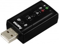 USB-Soundkarte 7.1 Surround schwarz