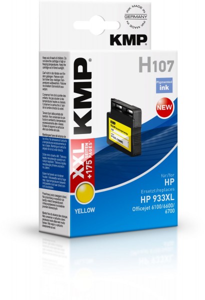 H107 (1.000 S.) mit Chip Tintenpatrone gelb
