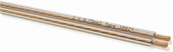 LS-Kabel 2x 0,75mm² Lautsprecherkabel glasklar