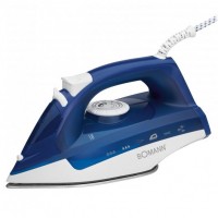 DB 6004 CB Dampfbügeleisen blau/weiß, 2200 W, Edelstahl-Bügelsohle, 250 ml Wassertank, Anti-Kalk-System, Vertikaldampf