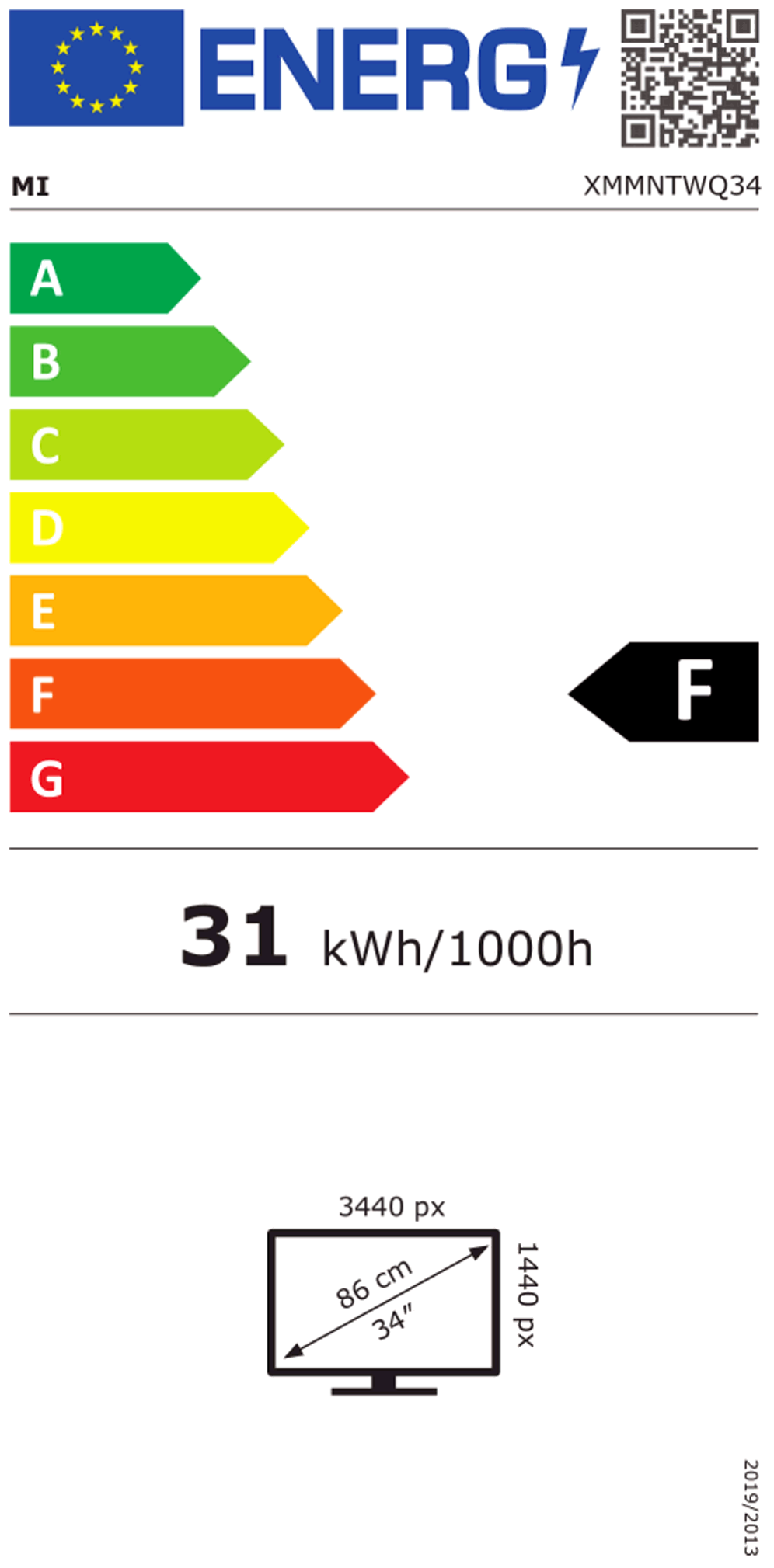 Xiaomi Mi Curved Gaming Monitor 34" 86 cm (34") Gaming Monitor schwarz