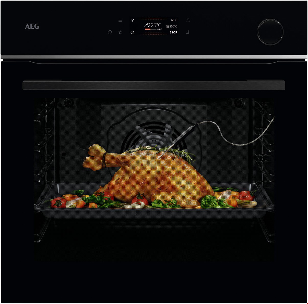 TR7PB63ZSB Backofen mit Dampfunterstützung schwarz, 72 l, WLAN