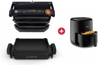 GC7148 Optigrill Snacking & Baking Kontaktgrill schwarz + Dein Geschenk: Tefal EY1458 Easy Fry Compact Heißluft-Fritteuse