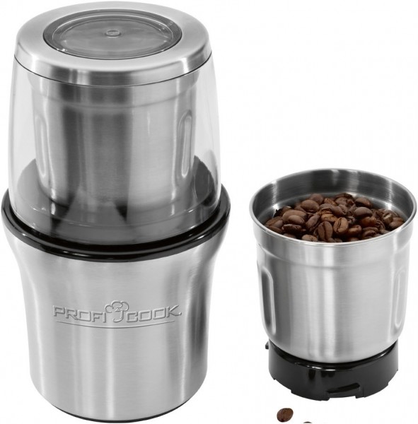 PC-KSW 1021 Schlagmesser-Kaffeemühle edelstahl/schwarz