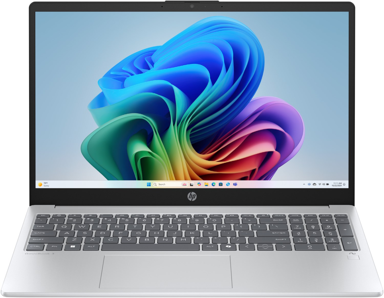 OmniBook 3 15-fn0655ng (BP1G1EA) 39,6 cm (15,6") Notebook gletschersilber, 16 GB RAM, 1000 GB SSD, AMD Ryzen AI 5, Windows 11, Full HD (1920x1080)