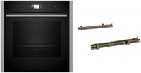 BMK6470CS Einbaubackofen bestehend aus B64CS71N0 + Z1608CX0 edelstahl, Pizza-Stufe, schnelles Vorheizen, Hefeteig-Gärstufe, Brotback-Stufe