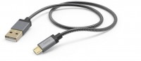 Ladekabel Metall (1,5m) USB-A>Micro-USB grau