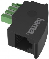 TAE-U-Stecker>Modular-Kupplung 6p6c schwarz
