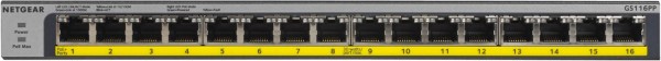 GS116PP 16-Port Gigabit Ethernet Switch