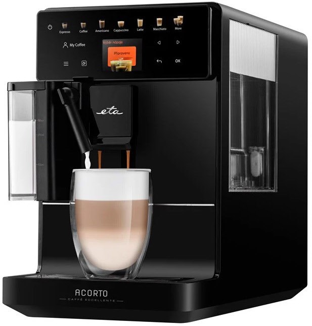 Acorto Kaffee-Vollautomat edelstahl, Cappuccino, 19 bar, 1,3 l