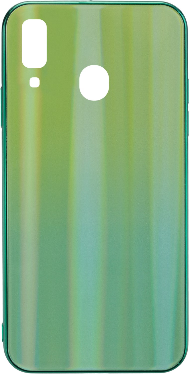 Glas Back Cover RAINBOW für Galaxy A20e grün