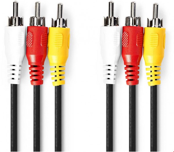 CVGL24300BK20 A/V-Kabel (2m) 3x Cinch-Stecker > 3x Cinch-Stecker schwarz