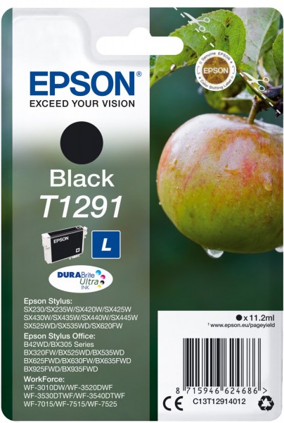 Singlepack T1291 DURABrite Ultra Tintenpatrone schwarz
