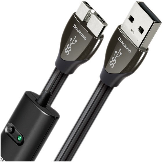 Diamond USB 3.0>3.0 Micro (1,5m) USB-Kabel schwarz/silber