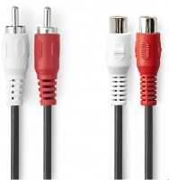 CAGL24205BK100 Stereo-Audiokabel (10m) 2x RCA Stecker>2x Cinch Buchse schwarz