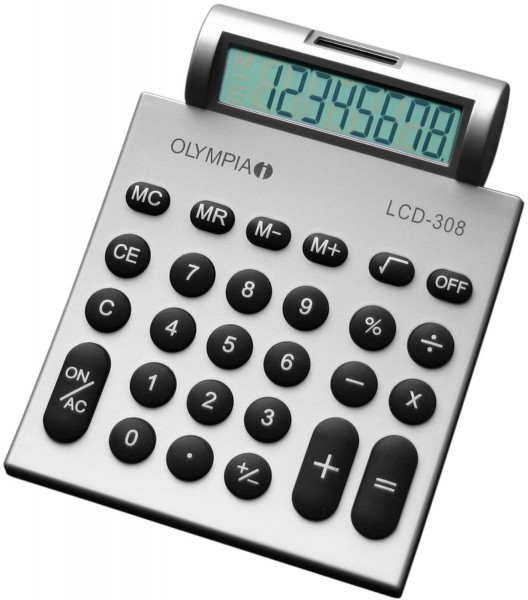 LCD-308 Taschenrechner silber