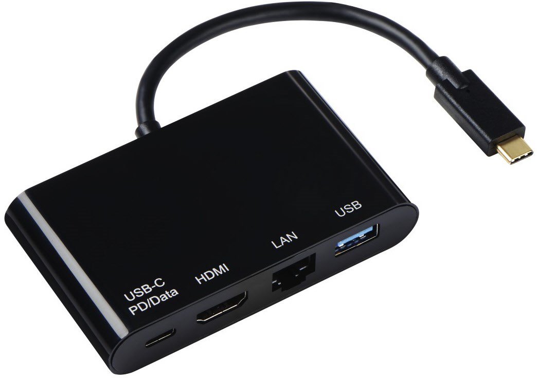4in1 USB-C Multiport-Adapter schwarz