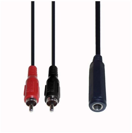 B 16 Adapterkabel (0,2m) Cinch/Klinkenkabel schwarz