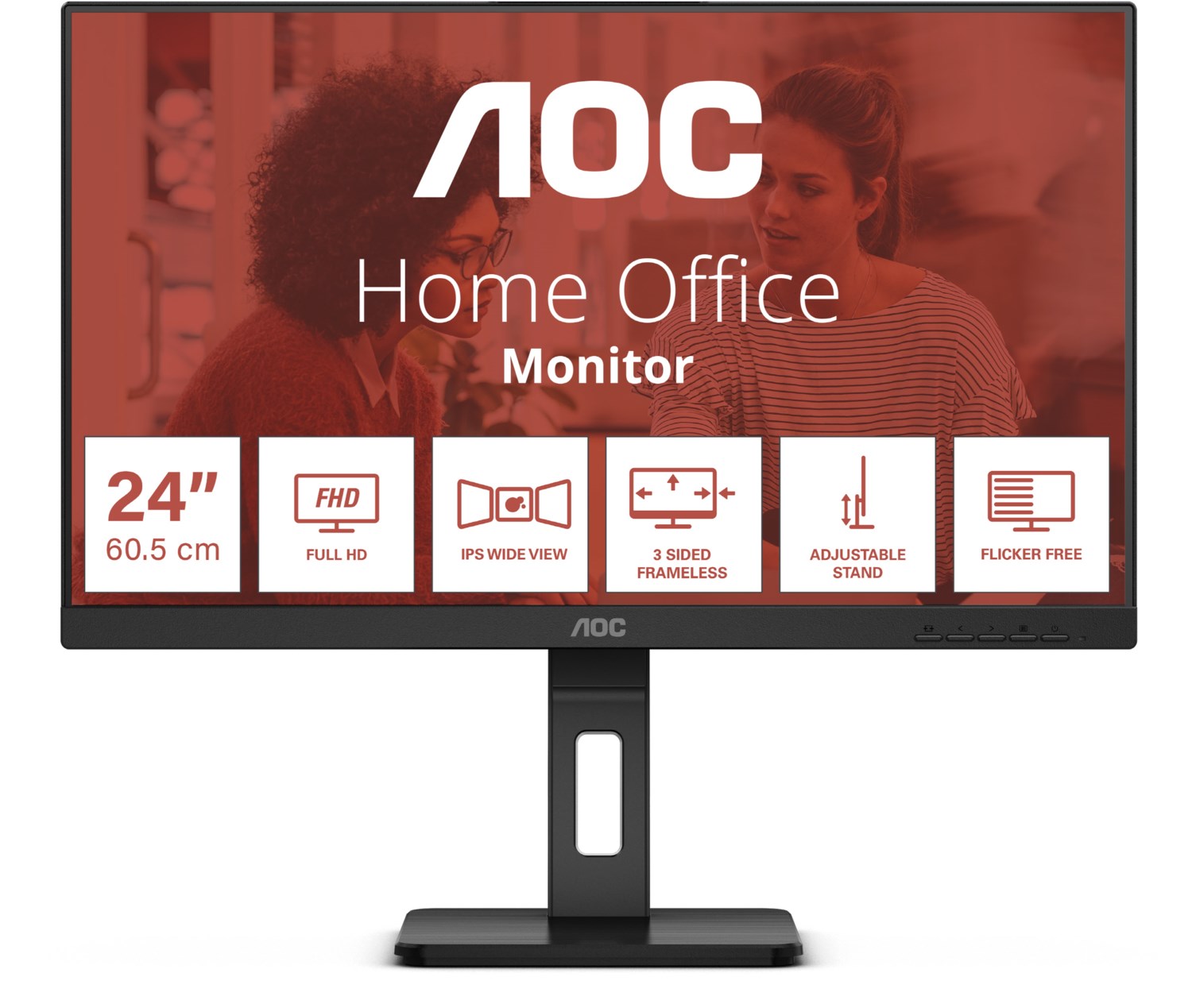 Image of 24" AOC 24E3QAF - 1920x1080 (FHD) - 75Hz - IPS